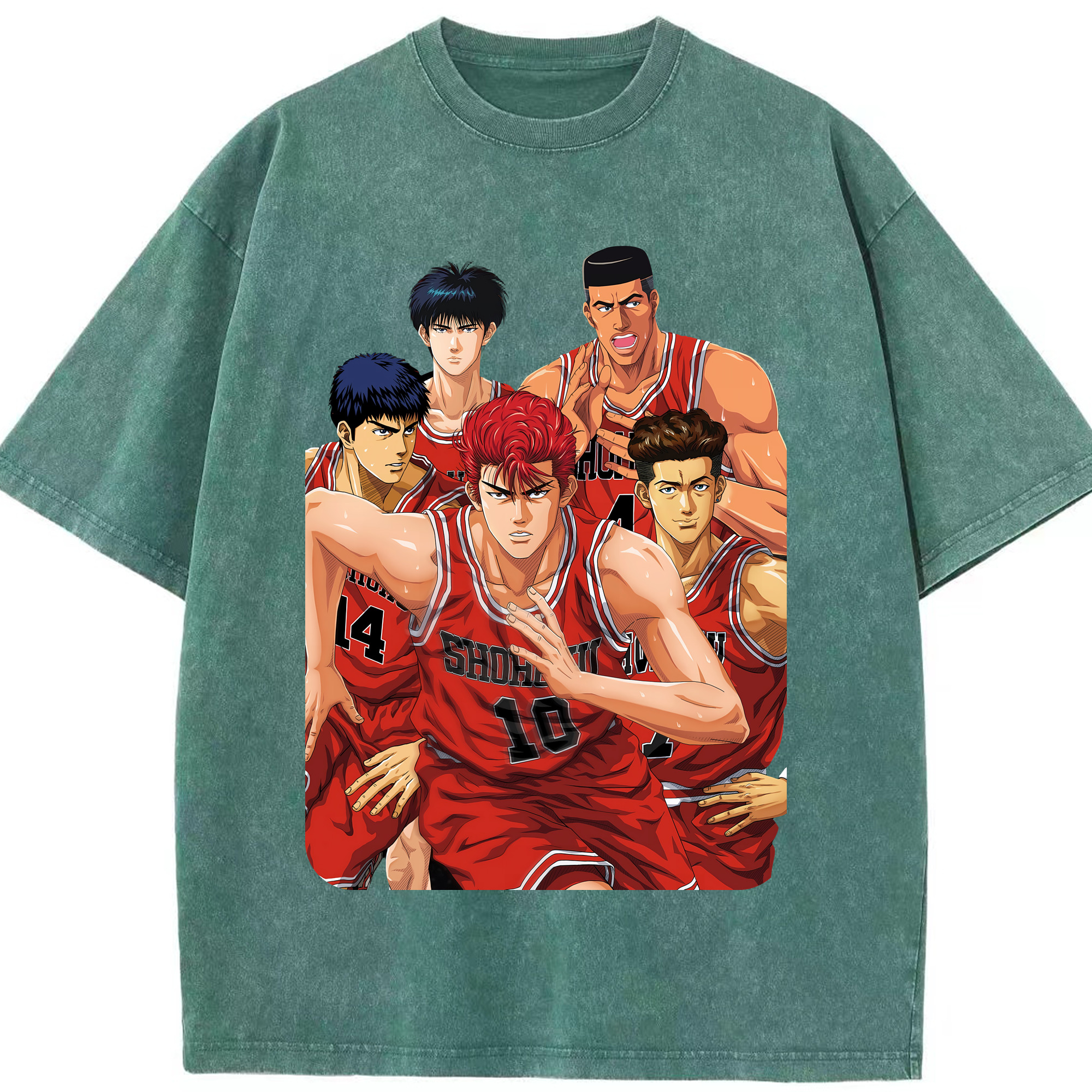 （画像用） SLAM DUNK／スラムダンク 綿100% ヴィンテージ風 半袖Tシャツ（フロントプリント）